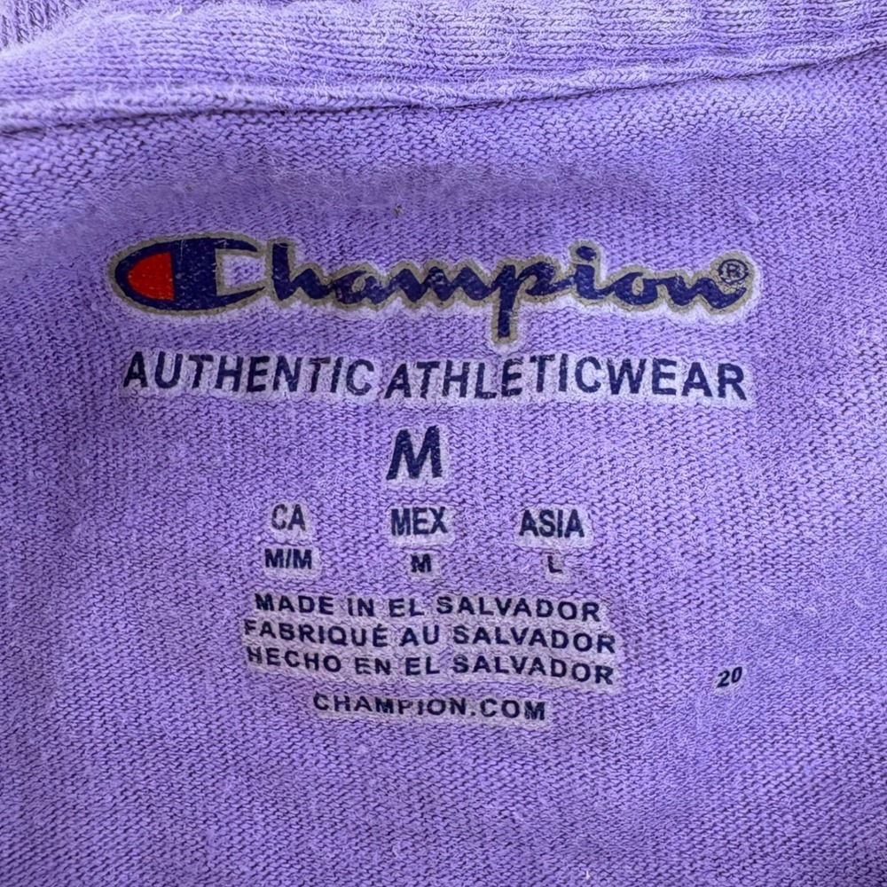 Champion Mens Purple Celestial Sun Graphic T-Shirt Size M Short Sleeve Cotton - Picture 2 of 6